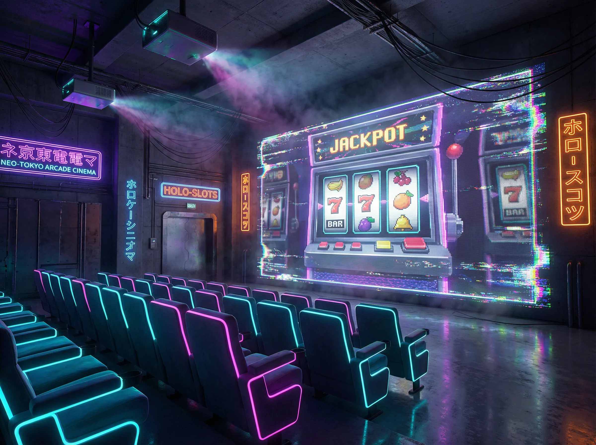 水果老虎机 复古街机影院全息投影屏幕 - 爆分录像